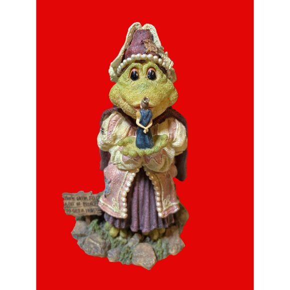 Boyds Bears & Friends Wee Folkstone Ribbit Co Princess Puckerup..Kiss Me Quick - Picture 2 of 13